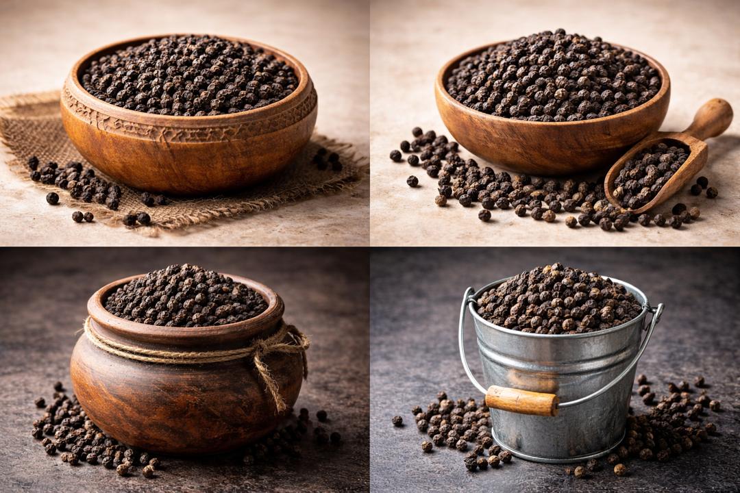 Contenants de poivre de Penja